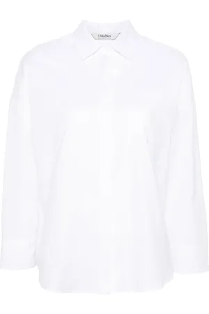 Max Mara Logo-tag poplin shirt