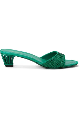 Salvatore Ferragamo Ramilu 40mm crystal mules
