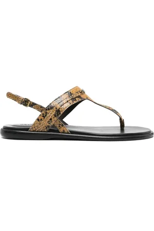 85mm Axee Python Print Leather Sandals