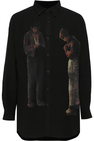 YOHJI YAMAMOTO Art-print panelled shirt