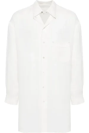 YOHJI YAMAMOTO Contrast-stitching linen shirt