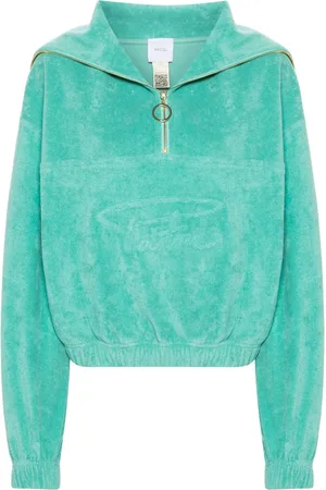 Patou Half-zip terrycloth hoodie