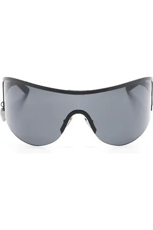Acne Studios Logo-charm shield-frame sunglasses