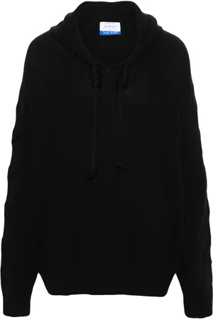 OFF-WHITE Embossed-logo knitted hoodie