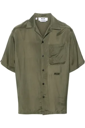 Msgm Logo-embroidered shirt