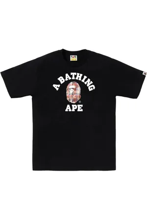 A Bathing Ape Bleach BAPE Check College T-shirt