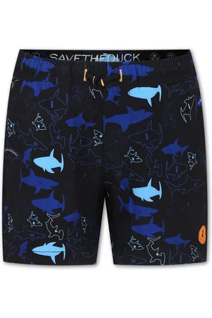 save the duck Shark-print swim shorts