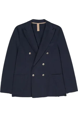 ELEVENTY Piqué double-breasted blazer