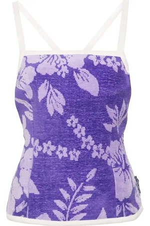 Marine Serre Botanical-motif cotton top