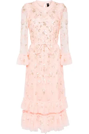 Needle & Thread Sequin Bloom tulle midi dress