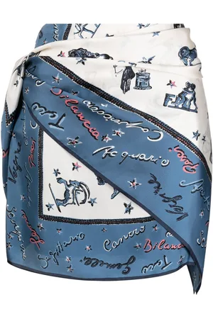 Fendi Astrology-print silk pareo
