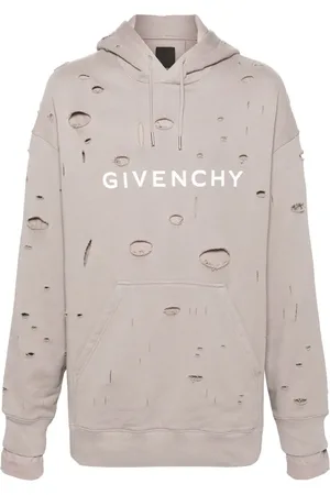 Givenchy Logo-print ripped hoodie
