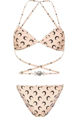 Marine Serre Crescent-Moon-print bikini