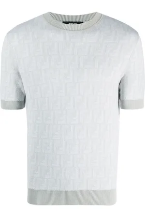 Fendi Shadow-intarsia knit T-shirt