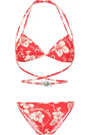 Marine Serre Floral-print bikini