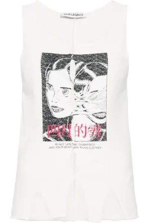 OUR LEGACY Race Twins-print tank top