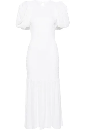 ROTATE Sequinned puff-sleeve maxi dress