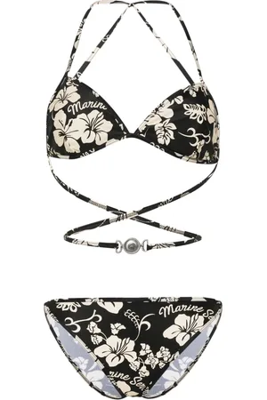 Marine Serre Floral-print bikini