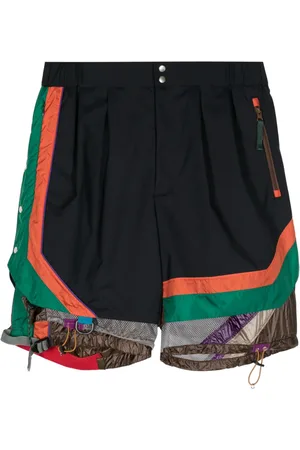 Kolor Panelled colour-block shorts