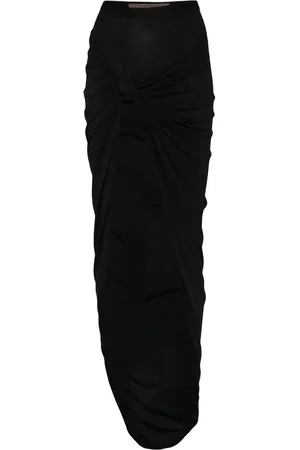 Rick Owens Knot-detail crepe skirt