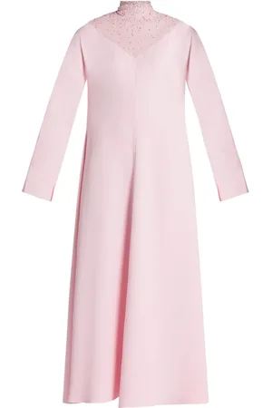 VERSACE Crystal-embellished silk gown