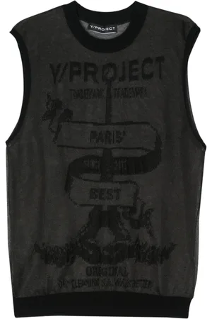 Y / PROJECT Semi-sheer sleeveless jumper