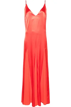 Elisabetta Franchi Gusset-detail satin maxi dress