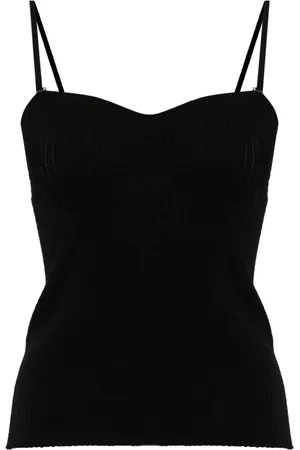 Emporio Armani Sweetheart-neck ribbed tank top