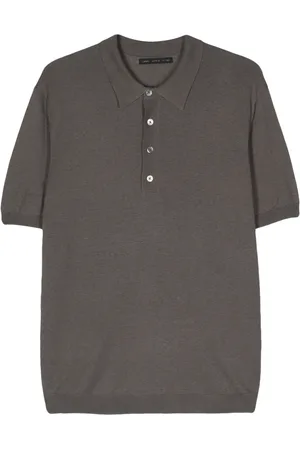 LOW BRAND Fine-knit polo shirt