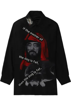 YOHJI YAMAMOTO Graphic-print silk shirt