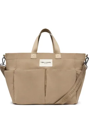 TIBA + MARL Logo-patch canvas tote bag