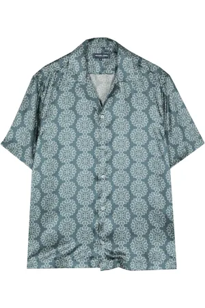 Frescobol Carioca Roberto Medalhao-print silk shirt