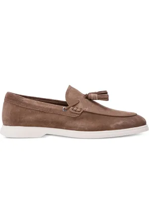 HUGO BOSS Tassel-detail suede loafers