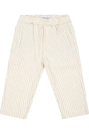 Emporio Armani Striped cotton-linen trousers