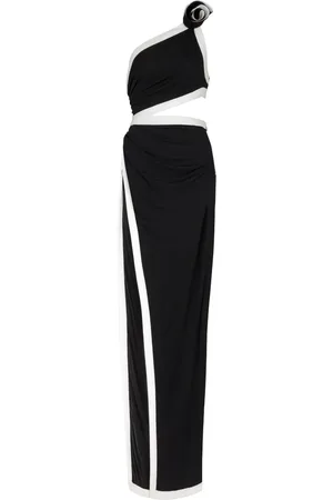 Balmain Cut-out asymmetric gown
