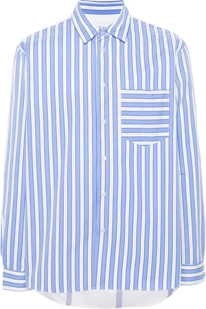 J.W.Anderson Striped panelled cotton shirt