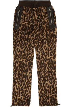 AMIRI Leopard-print fleece trousers