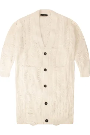 AMIRI V-neck angora cardigan