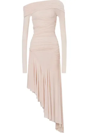 Serafini Draped asymmetric midi dress