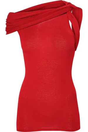 Rick Owens Twisted-neckline knitted tank top