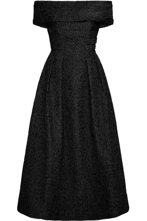 Rebecca Vallance Helene textured off-shoulder midi dress