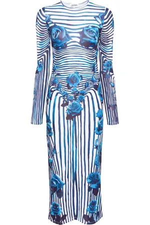 Jean Paul Gaultier Flower Body Morphing midi dress