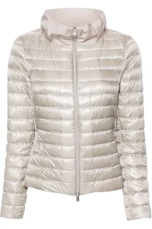 HERNO Contrasting-panels quilted jacket