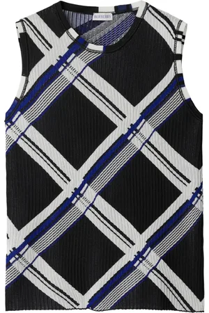 Burberry Checked silk knitted vest