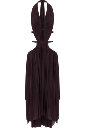 Serafini Cut-out draped midi dress