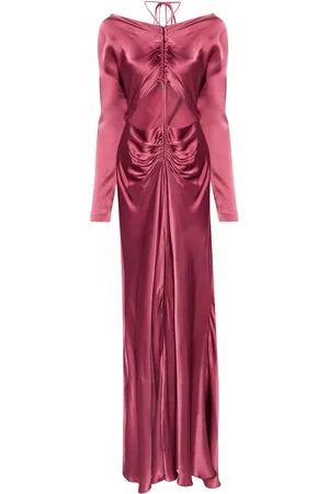 Alberta Ferretti Cut-out satin midi dress
