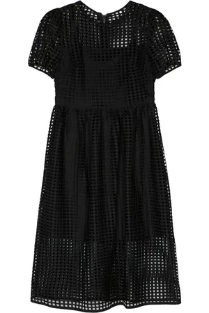 DKNY Mesh flared dress