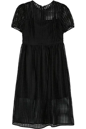 DKNY Mesh flared dress