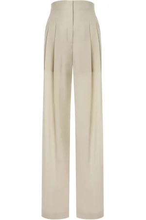Serafini Pleat-detailing wool-blend trousers