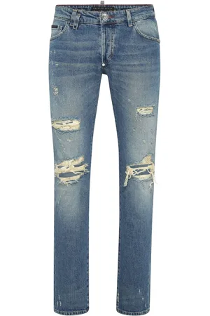 Philipp Plein Ripped-detail skinny jeans